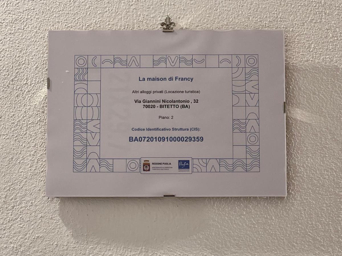 La Maison Da Francy Bitetto Екстер'єр фото